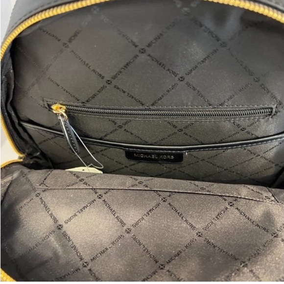 Michael Kors Jaycee Medium Pebbled Leather Backpack Black - Picture 11 of 12